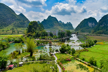 隆泉寺风景区广西旧州鹅泉风景区背景