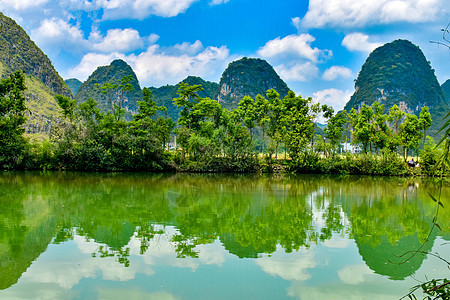 广西旧州古街风景区背景图片