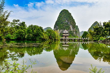 广西旧州古街风景区背景图片