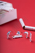 世界禁烟日创意小人图片