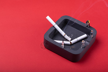 世界禁烟日创意小人图片