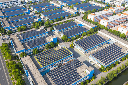 工厂太阳能系统新能源高清图片素材