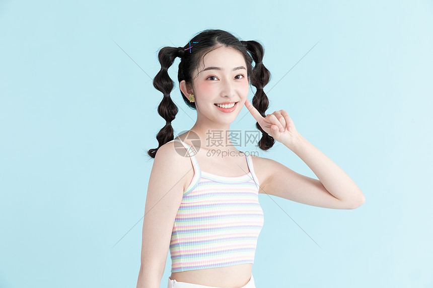 可爱元气少女图片