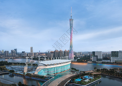 青浦新城广州市天河区城市风光背景