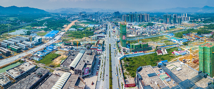 全景城市建设发展建筑群航拍图片