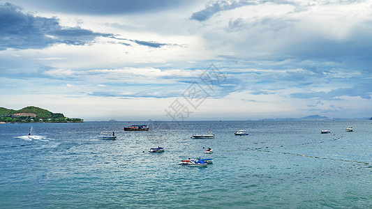 游艇旅游越南芽庄四岛海滨游艇背景