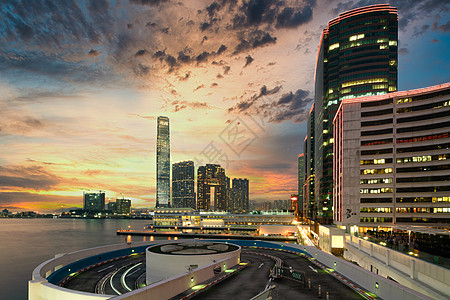 360全景香港九龙城市风光背景