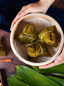 端午传统美食粽子背景图片