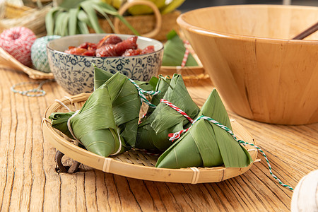 端午节肉粽食材图片