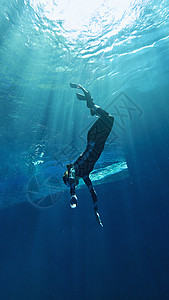 水下的人潜水的人高清图片