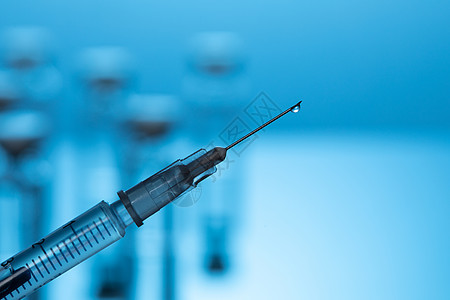 医疗疫苗药品针筒接种高清图片素材