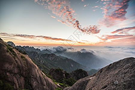 挑一挑安徽黄山背景