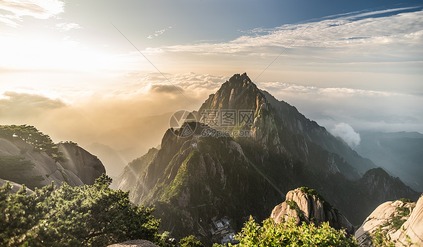 黄山日出风光图片