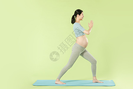 孕妇做饭孕妇做瑜伽运动背景