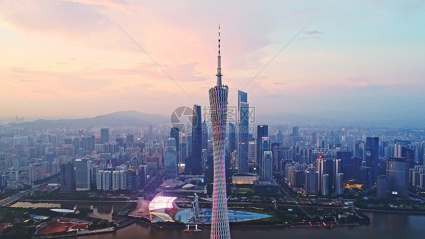 广州城市日落高清图片下载-正版图片501624762-摄图网