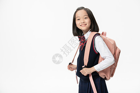 穿校服背包的小学生图片