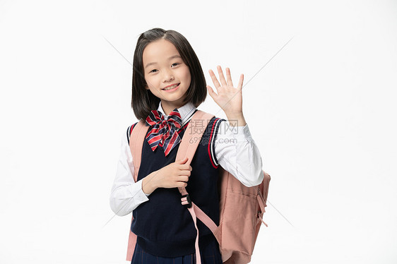 穿校服小学生图片