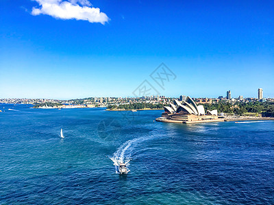 悉尼歌剧院俯拍快艇图片