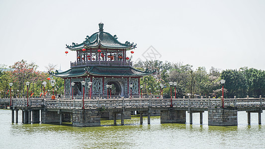 广东揭阳榕城西湖公园背景图片
