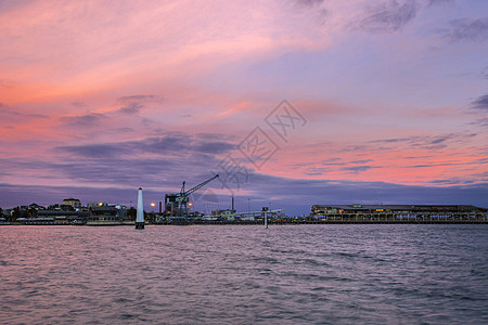 澳大利亚墨尔本王子港日落美景图片