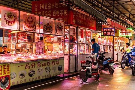 夜市地摊摆摊背景图片