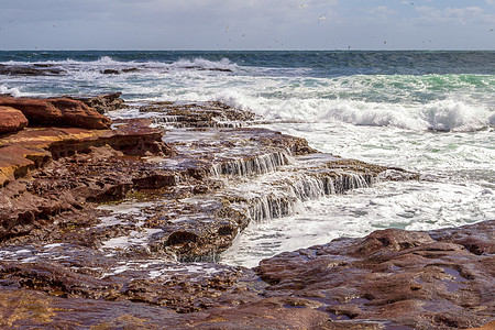 清爽风景澳大利亚海岸独特地貌风光美景背景