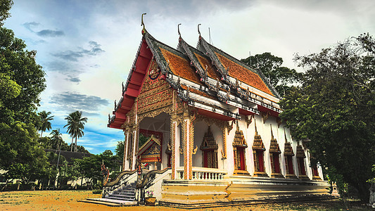 泰国传统佛教寺庙背景图片