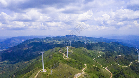 新能源logo风电场背景