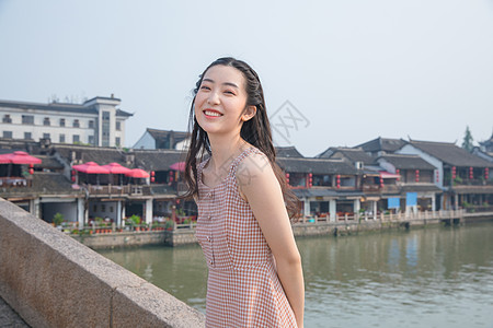 可爱美少女旅游度假图片