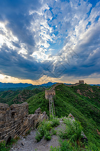 长城夕照图片