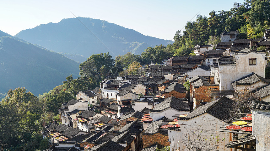 江西婺源篁岭景区晒秋图片