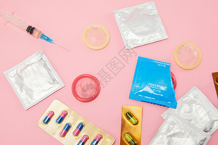 避孕药和避孕套图片