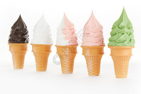 多种口味冰淇淋组合背景图片