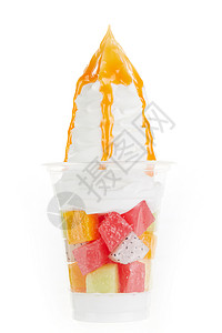 菠萝味圣代水果冰淇淋图片