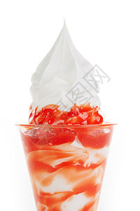 草莓味圣代冰淇淋图片