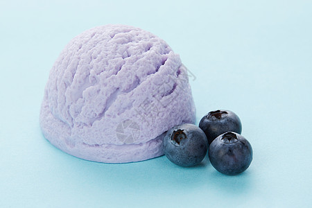夏日蓝莓奶油冰淇淋球图片