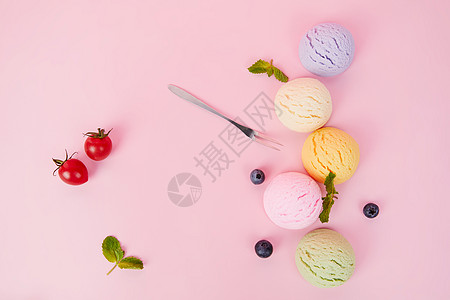 夏日冰淇淋球组合图片
