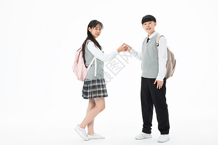 拉鈎約定初中生男孩女孩拉钩背景