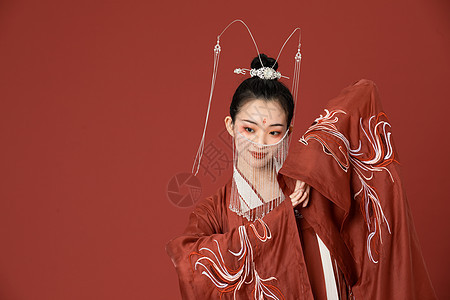 中国风汉服古风美女跳舞古代人物高清图片素材