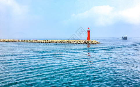 航海灯塔韩国海上灯塔背景