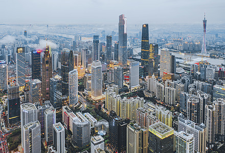 城市摩天大楼广州cbd背景