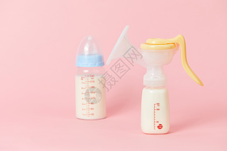 调奶器奶瓶和吸奶器背景