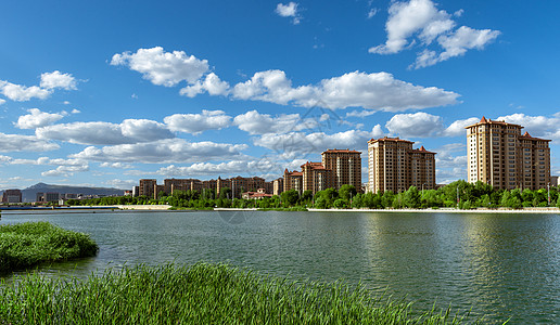 呼和浩特城市绿色清洁城市背景