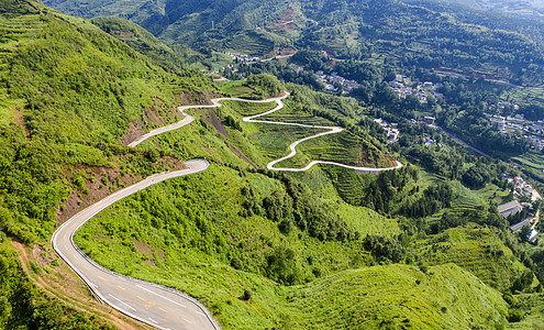 六盘水市山路弯弯背景