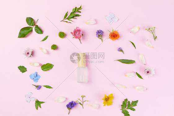 创意色彩花朵化妆品图片