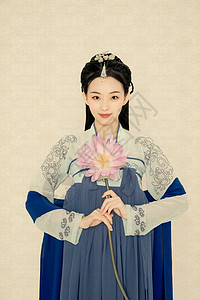 古风汉服工笔画中国风美女图片素材