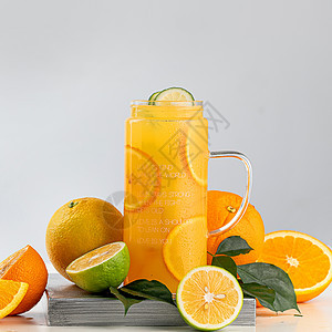 夏日饮品鲜橙汁图片