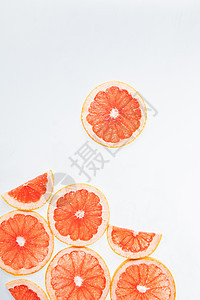 新鲜的红柚水果背景图片