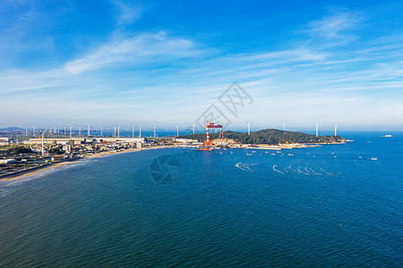 航拍翡翠湾海岸线背景图片