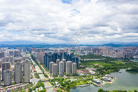漳州碧湖公园周边建筑群图片